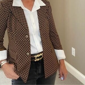 CAbi Brown Geometric Women's Blazer